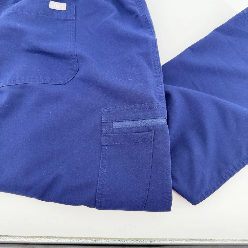 FIGS Technical Collection Navy Blue Scrub Pants XXL Tall TW2000T Mens Cargo